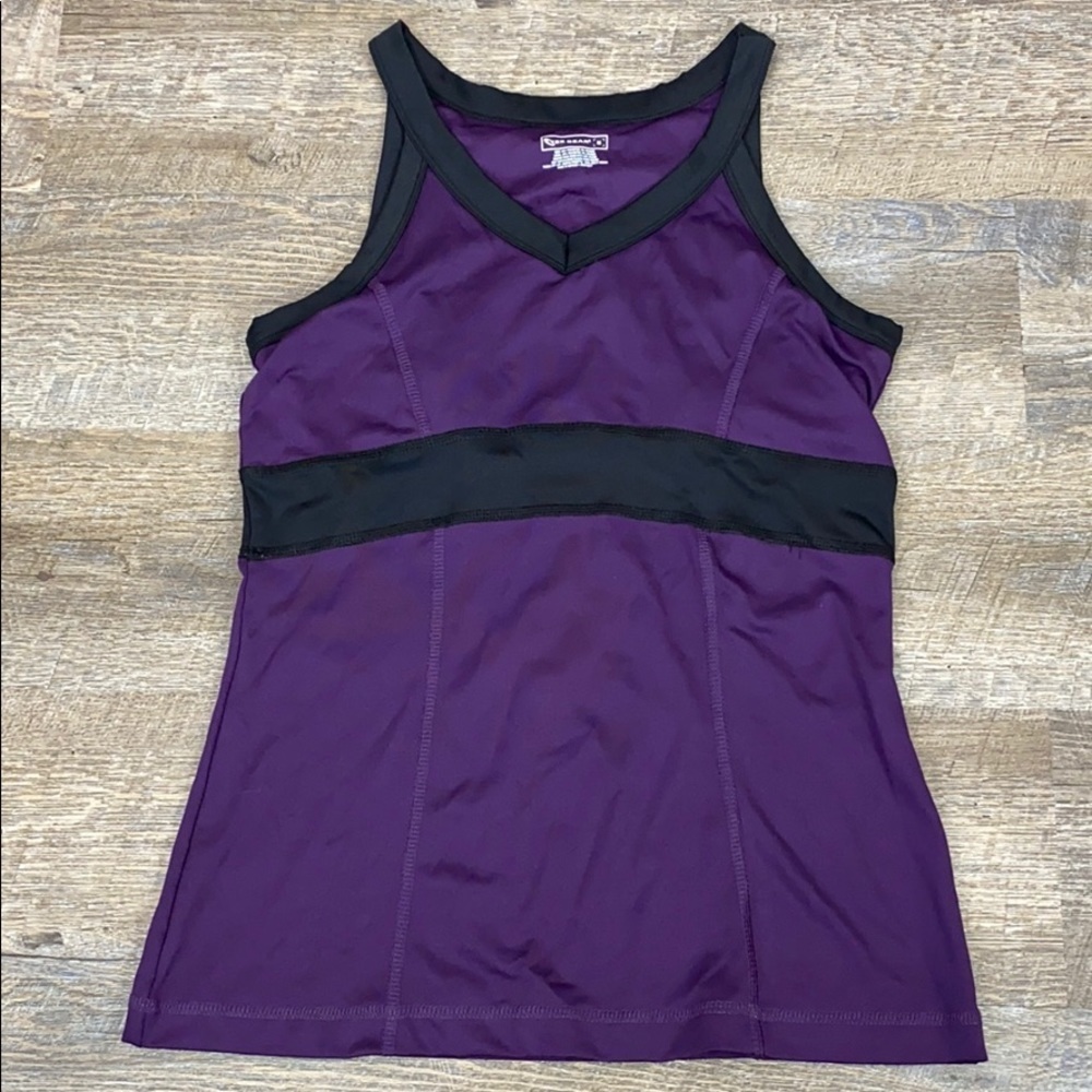 Tek Gear Purple/Blk Workout Top Medium